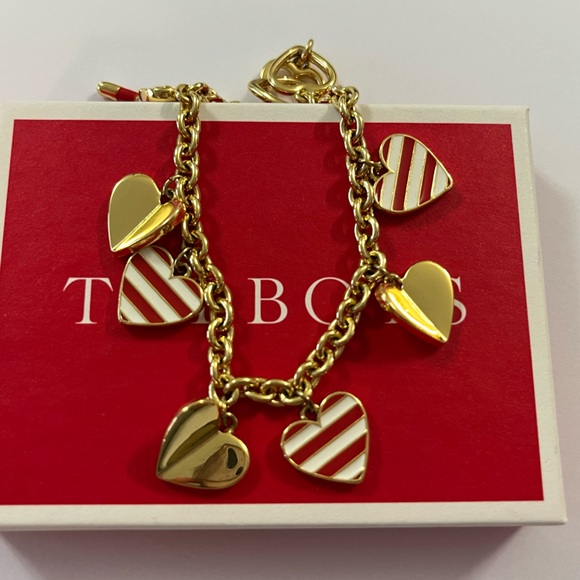Talbots Striped Heart and Bracelet Set - Picture 5 of 7